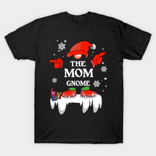 Mom Gnome Buffalo Plaid Matching Family Christmas Pajama T-Shirt